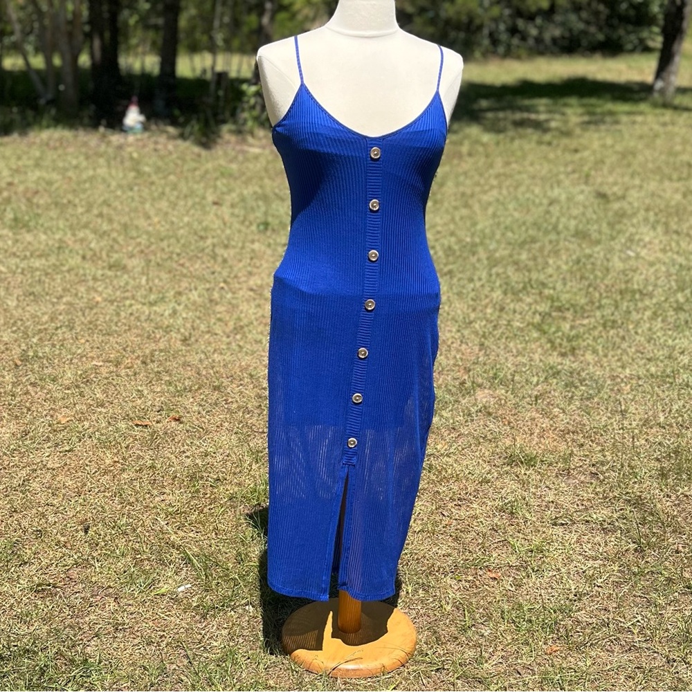 Express Blue Slip Maxi Dress Size S/P